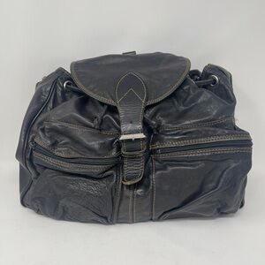 RUGBY CANADA Pebbled Leather Convertible Backpack